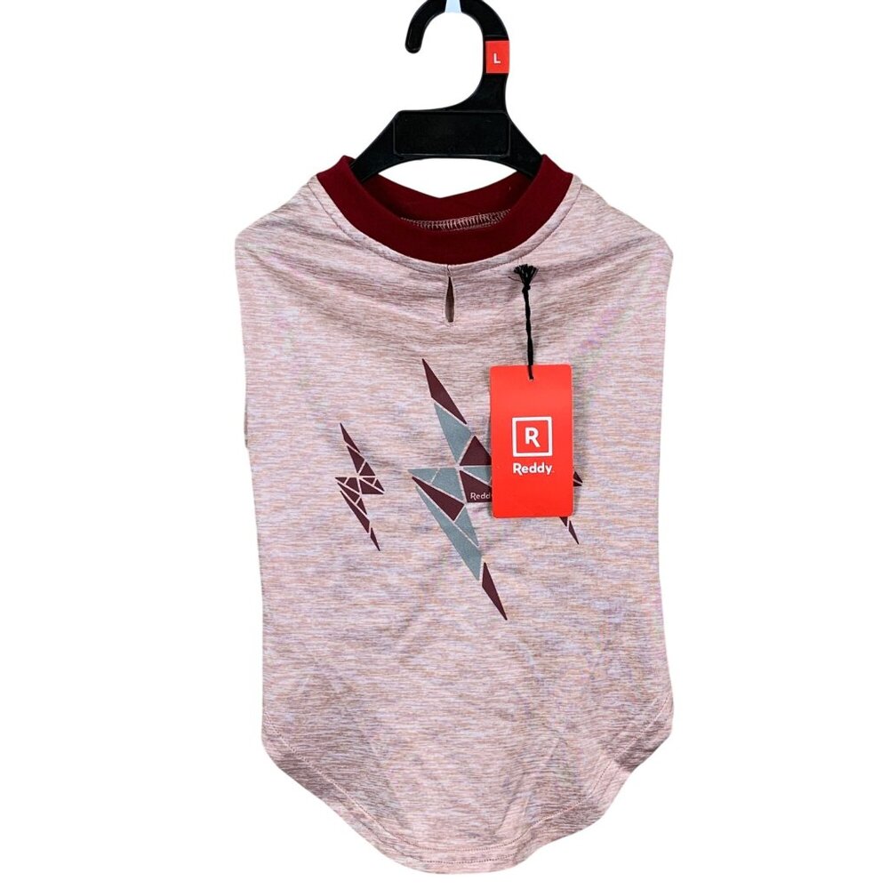 Reddy Pet Dog T-Shirt L With Reflective‎ Lightning Print Maroon Pink